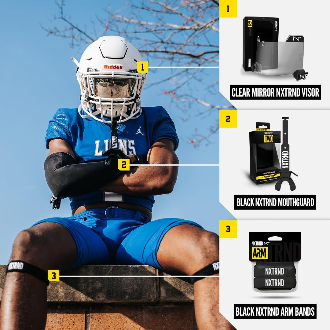 Nxtrnd VZR3 Football Visor, Curved Lens Technology, Fits Adult & Youth Football Helmets