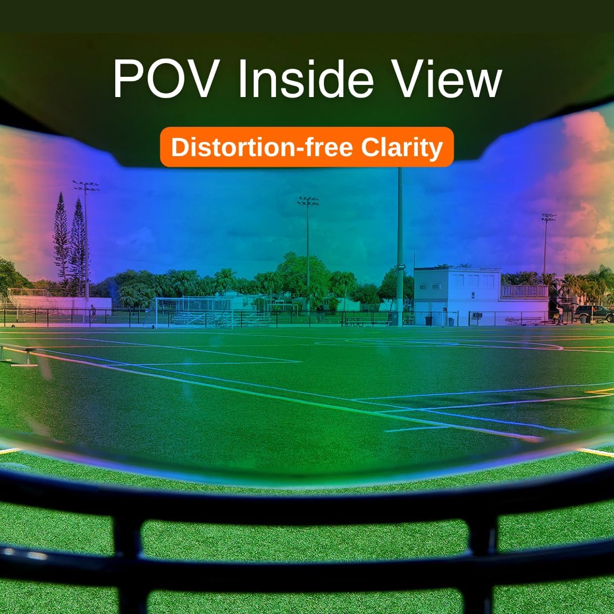SLEEFS Clear Football Visor for Helmet - Professional Football Visor - Face & Eye Shield - Fits Youth & Adult Helmets - Includes Quick Visor Clips for Easy Installation
