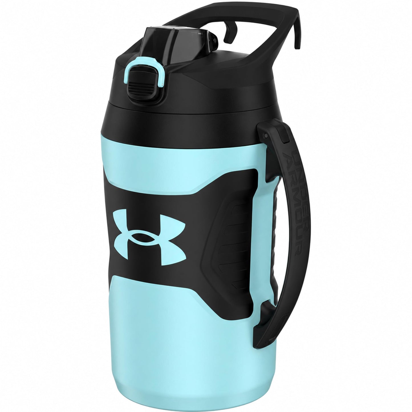 Under Armour Insulated Water Bottle with Handle & Fence Hook, Half Gallon Sports Water Jug, Leak-Resistant & BPA-Free for Baseball, Football & Gym - Black/Black, 64oz