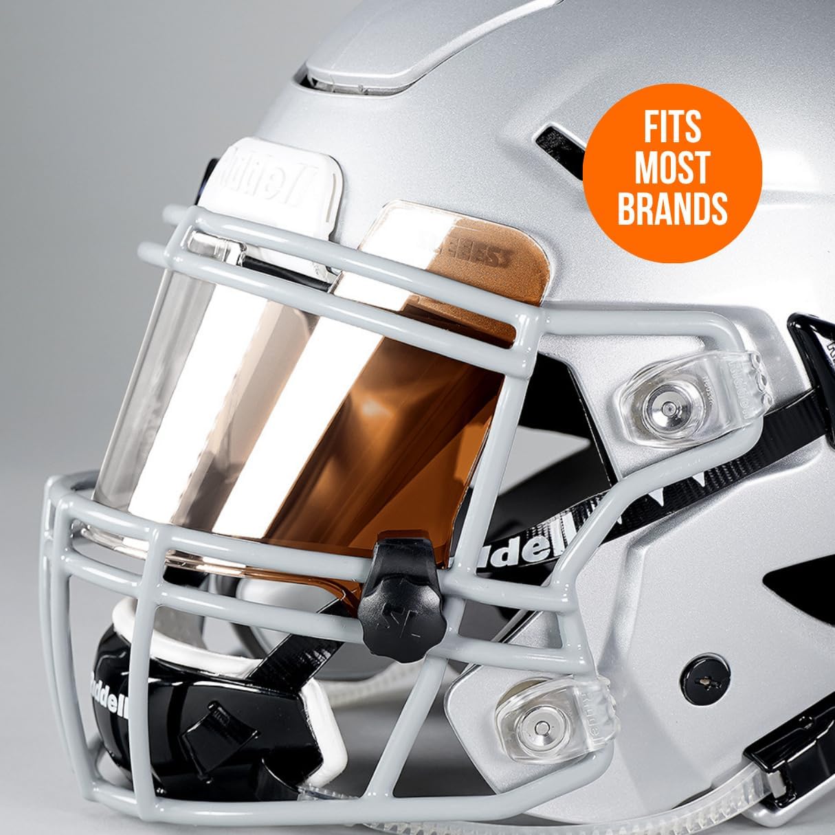 SLEEFS Clear Football Visor for Helmet - Professional Football Visor - Face & Eye Shield - Fits Youth & Adult Helmets - Includes Quick Visor Clips for Easy Installation