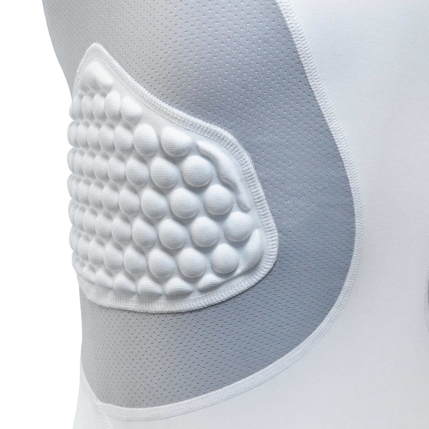 COOLOMG Mens Football Padded Compression Shirt Chest Rib Protector Baseball | Adult Heart Sternum Guard, 3-Pad Undershirt for Lacrosse Rugby Softball