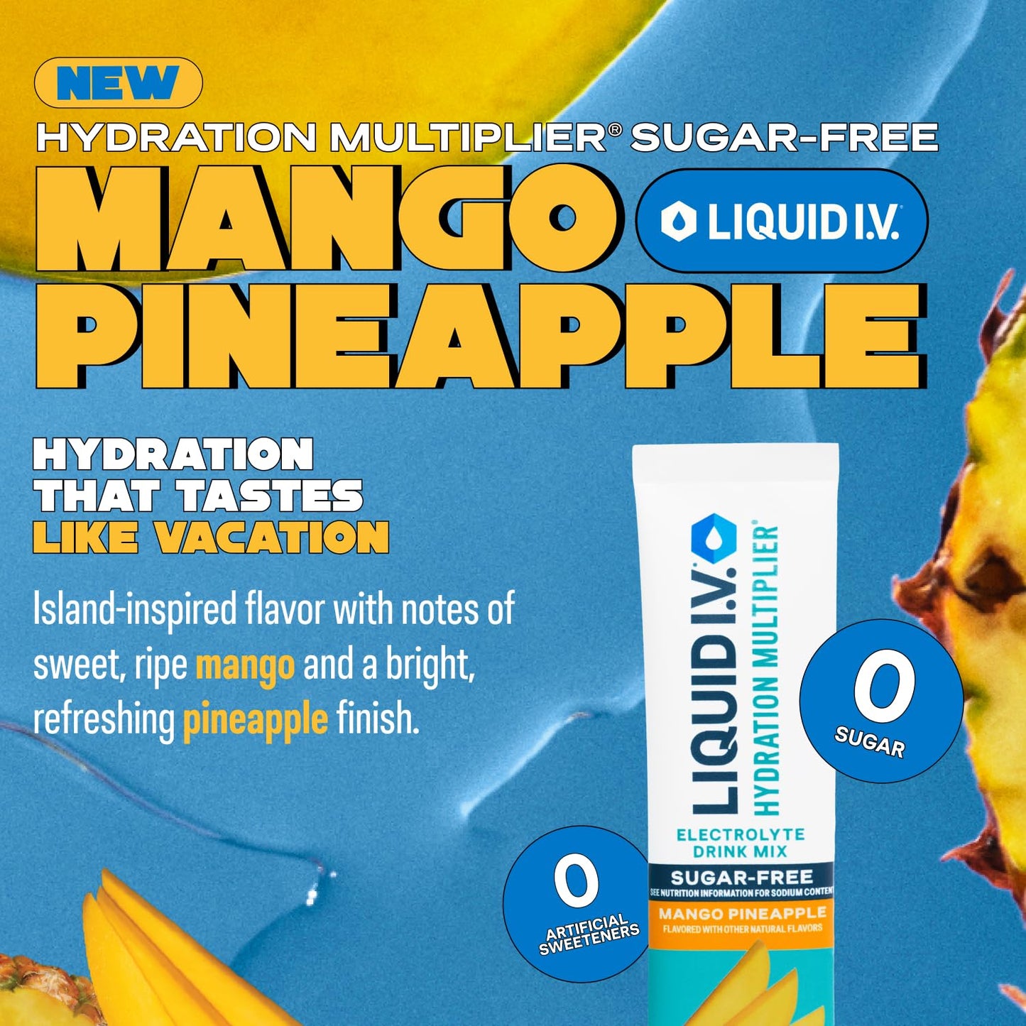 Liquid I.V.® Hydration Multiplier® Sugar-Free - Ring Pop Cherry | Electrolyte Powder Drink Mix | 1 Pack (14 Servings)