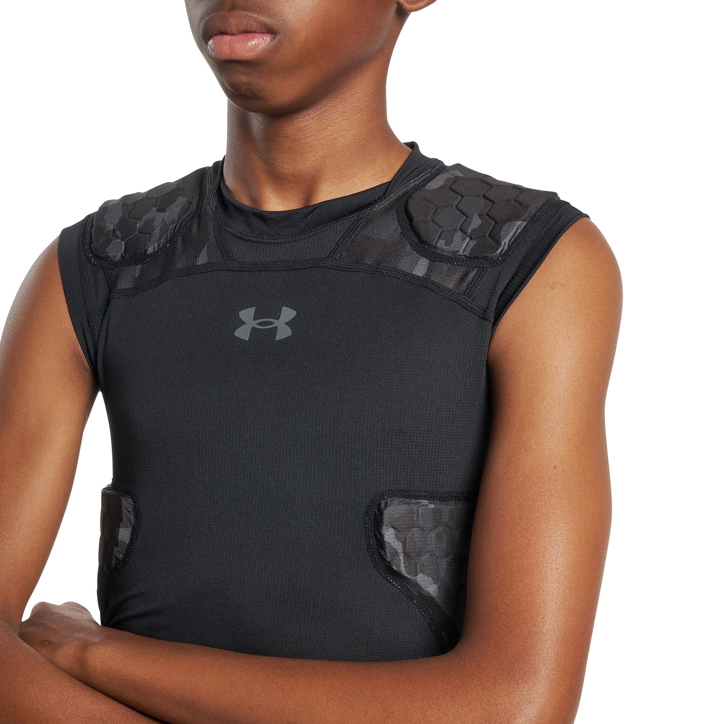 Under Armour Gameday Pro 5-Pad Youth Football Compression Shirt Protective Top