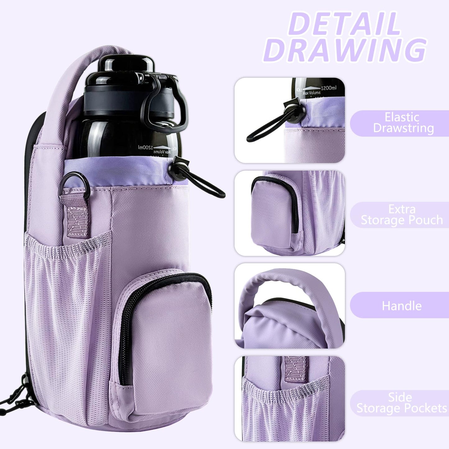 Magnetic Gym Bag for Men and Women, Magnetic Water Bottle Holder for Gym, Small Gym Bag, Gym Gifts for Women and Men (Blue, <40 OZ)