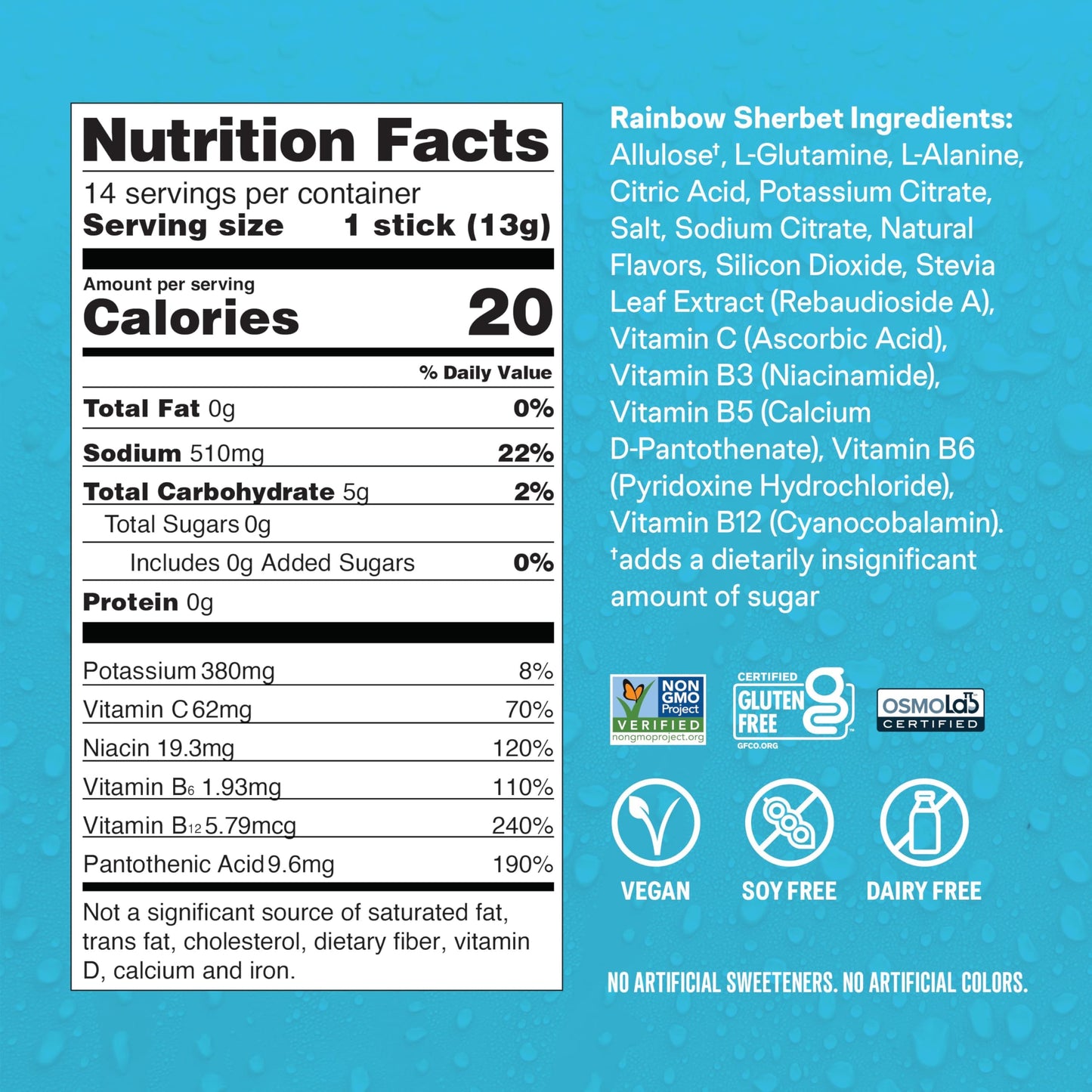 Liquid I.V.® Hydration Multiplier® Sugar-Free - Ring Pop Cherry | Electrolyte Powder Drink Mix | 1 Pack (14 Servings)