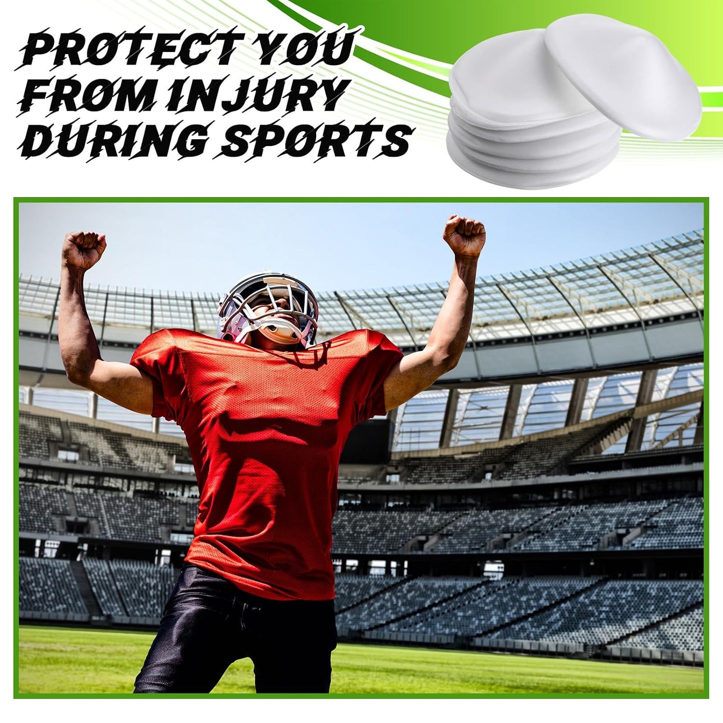 Meooeck 4 Pair Low Rise Knee Pads White Inserts Light Knee Pad Saver for Youth Men Women Kids Adult Football Basketball Volleyball