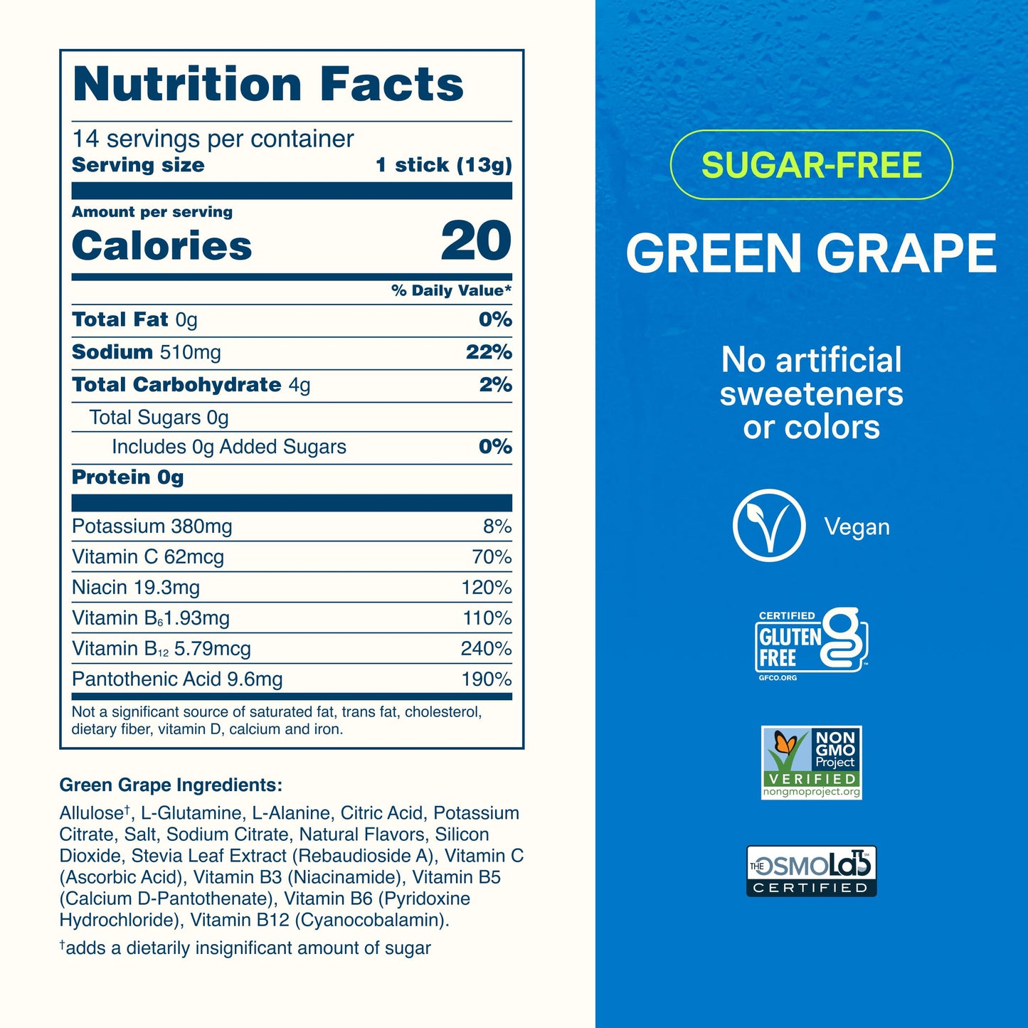 Liquid I.V.® Hydration Multiplier® Sugar-Free - Ring Pop Cherry | Electrolyte Powder Drink Mix | 1 Pack (14 Servings)