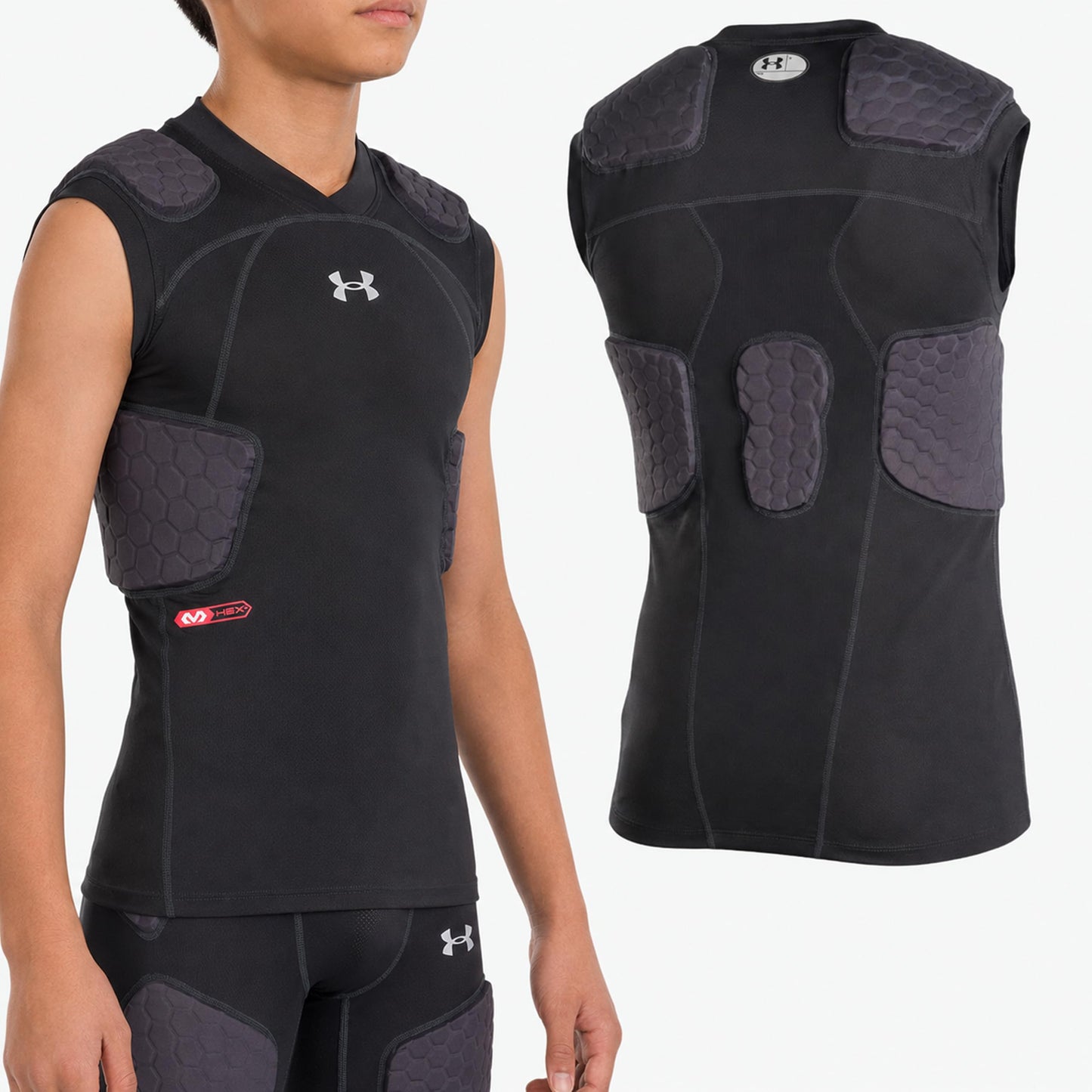 Under Armour Gameday Pro 5-Pad Youth Football Compression Shirt Protective Top