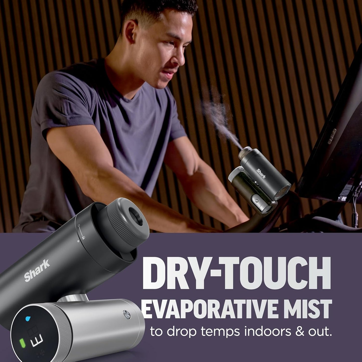 Shark ChillPill: The 2-in-1 Personal Cooling System with Fan, Dry-Touch Mist – Portable, Handheld, Rose Gold (FA023)