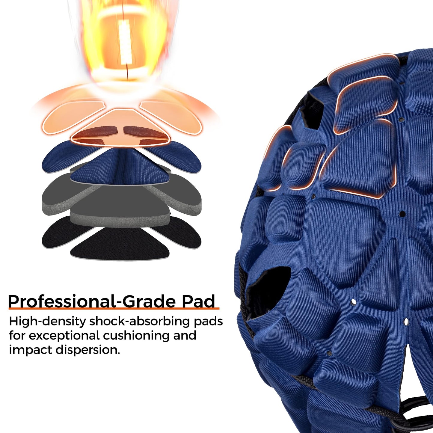 COOLOMG Soft Shell Flag Football Helmet 7v7 Rugby Helmet Scrum Cap | Soft Padded Helmet Soccer Goalie Headgear Adjustable Head Protector for Youth Kids Adult