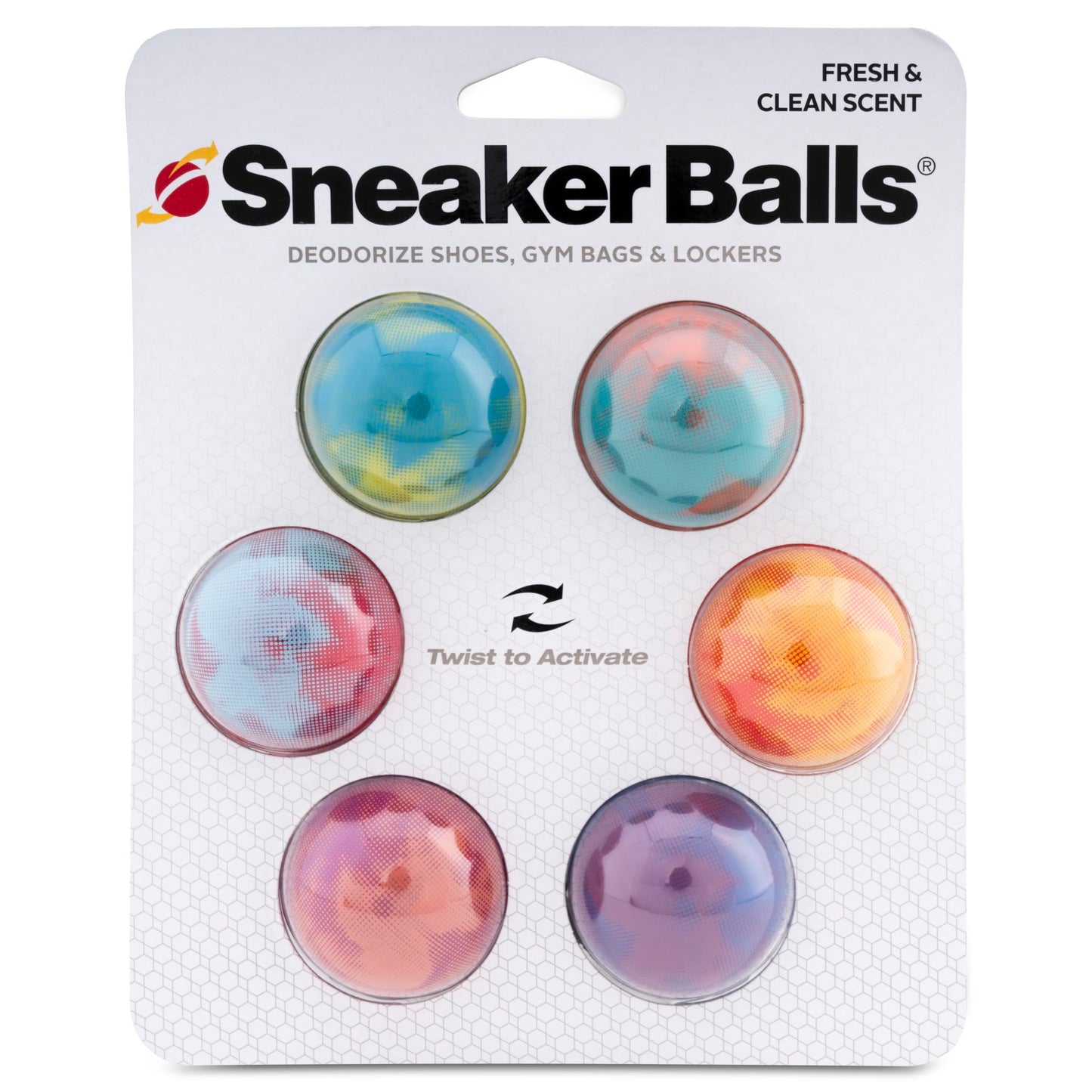 Sneaker Balls Odor-Fighting Shoe Fresheners, Eliminates Unpleasant Smells, Perfect For Sneakers, Gym Bags, Gear Bags, Drawers, Lockers, And More!, Football, 2 Pack