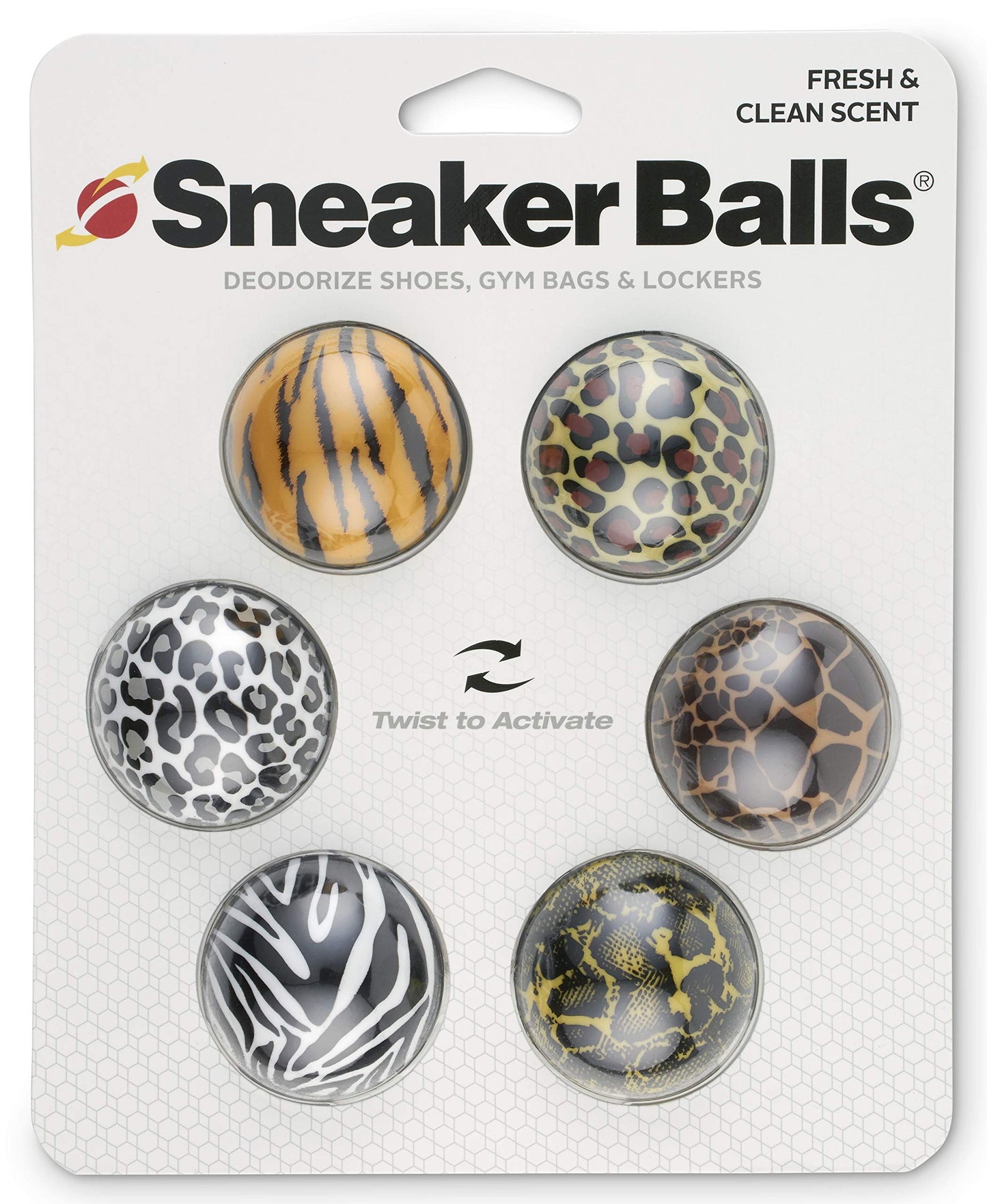 Sneaker Balls Odor-Fighting Shoe Fresheners, Eliminates Unpleasant Smells, Perfect For Sneakers, Gym Bags, Gear Bags, Drawers, Lockers, And More!, Football, 2 Pack