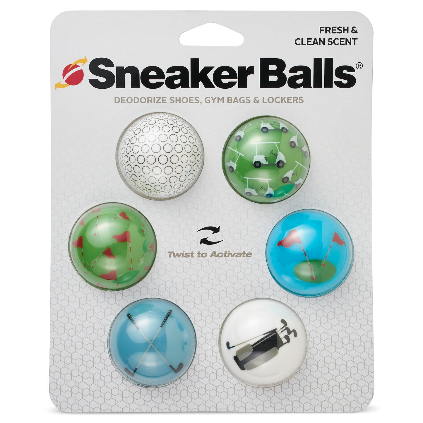 Sneaker Balls Odor-Fighting Shoe Fresheners, Eliminates Unpleasant Smells, Perfect For Sneakers, Gym Bags, Gear Bags, Drawers, Lockers, And More!, Football, 2 Pack