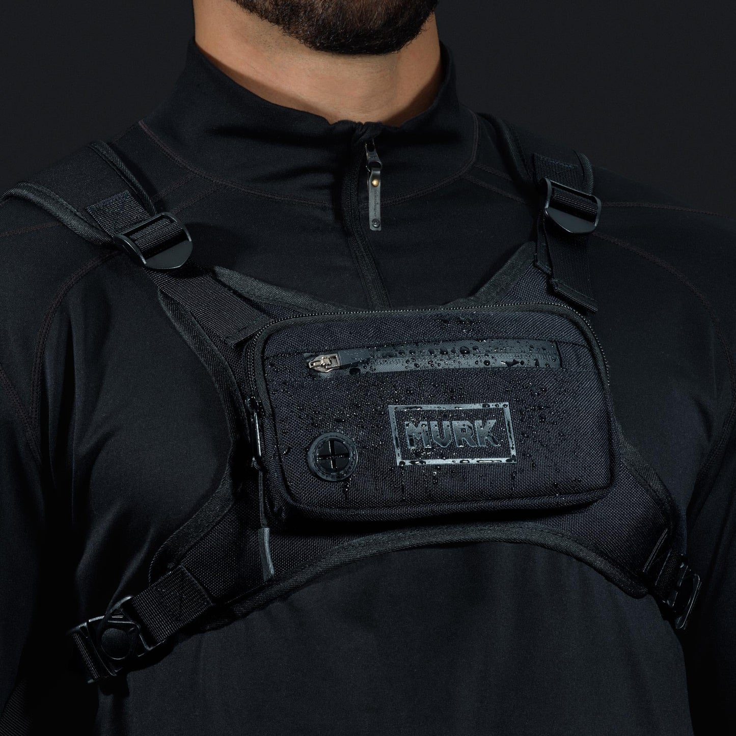 MVRK Water Resistant Running Vest Chest Pack, Phone Holder for Running, Lightweight Training Pack with Reflective Detail