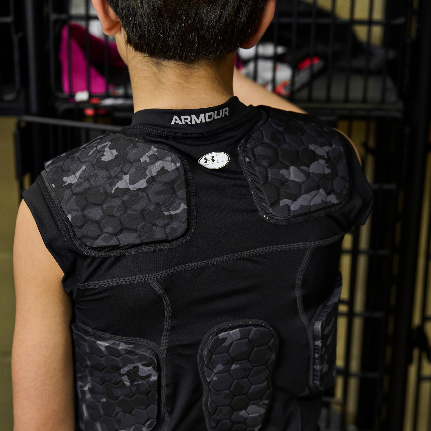 Under Armour Gameday Pro 5-Pad Youth Football Compression Shirt Protective Top