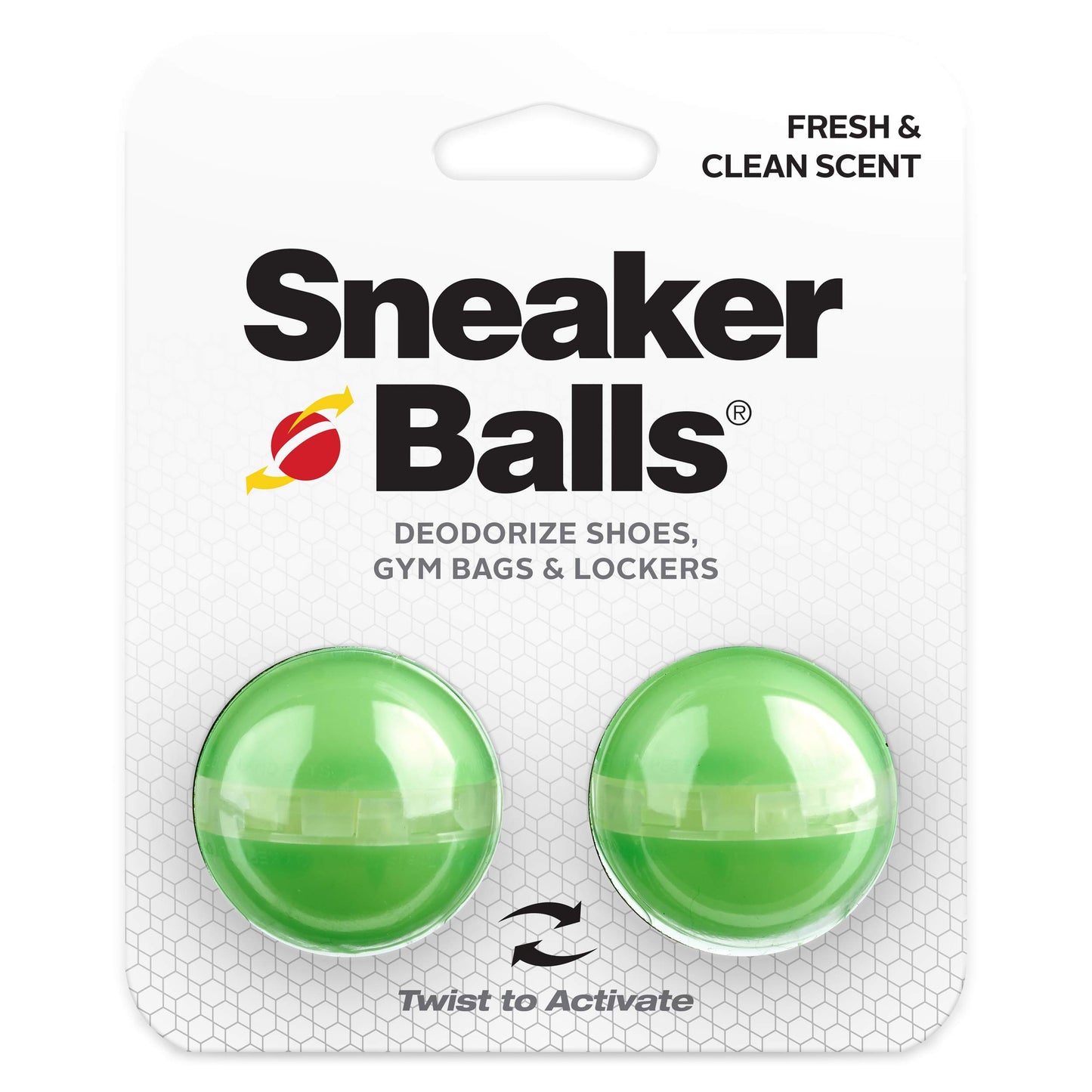 Sneaker Balls Odor-Fighting Shoe Fresheners, Eliminates Unpleasant Smells, Perfect For Sneakers, Gym Bags, Gear Bags, Drawers, Lockers, And More!, Football, 2 Pack