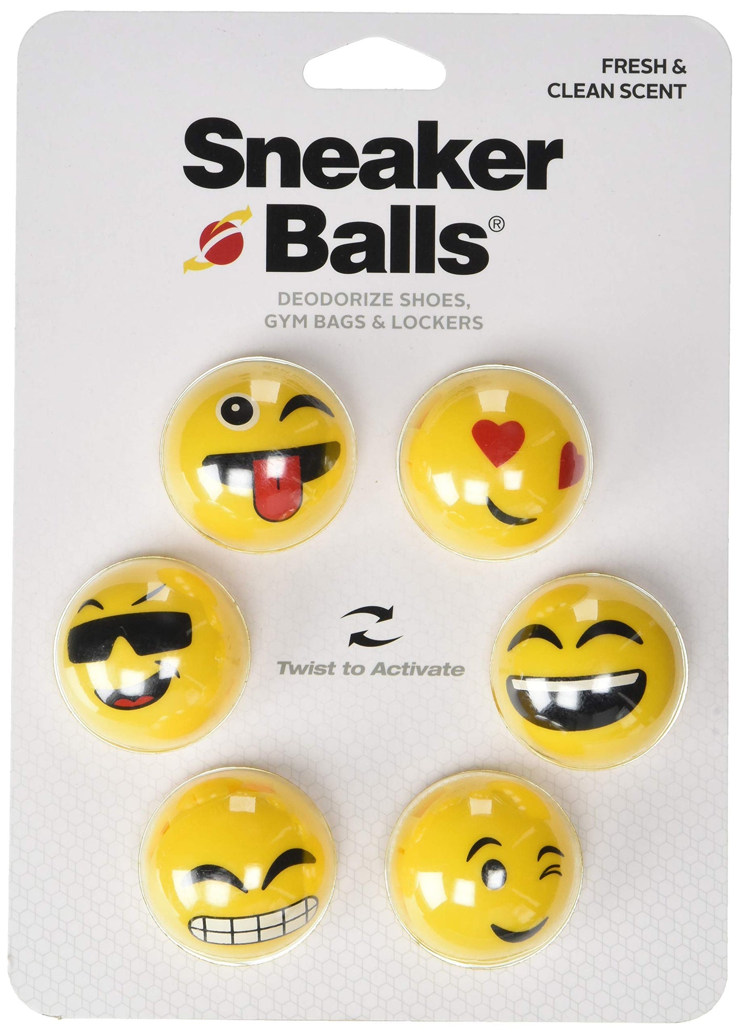 Sneaker Balls Odor-Fighting Shoe Fresheners, Eliminates Unpleasant Smells, Perfect For Sneakers, Gym Bags, Gear Bags, Drawers, Lockers, And More!, Football, 2 Pack