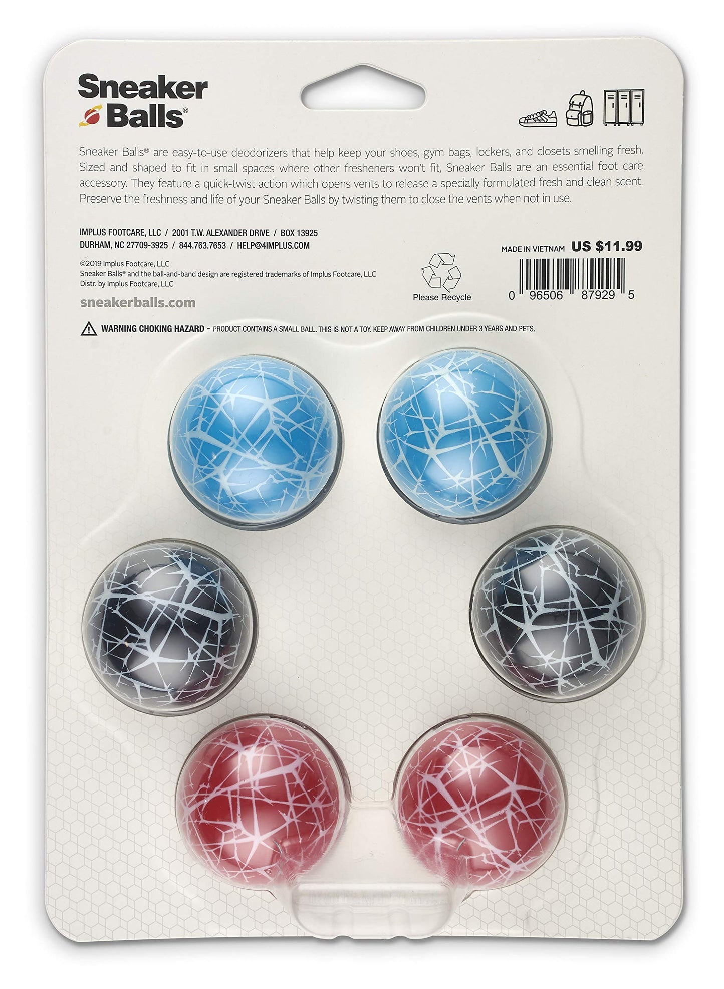 Sneaker Balls Odor-Fighting Shoe Fresheners, Eliminates Unpleasant Smells, Perfect For Sneakers, Gym Bags, Gear Bags, Drawers, Lockers, And More!, Football, 2 Pack