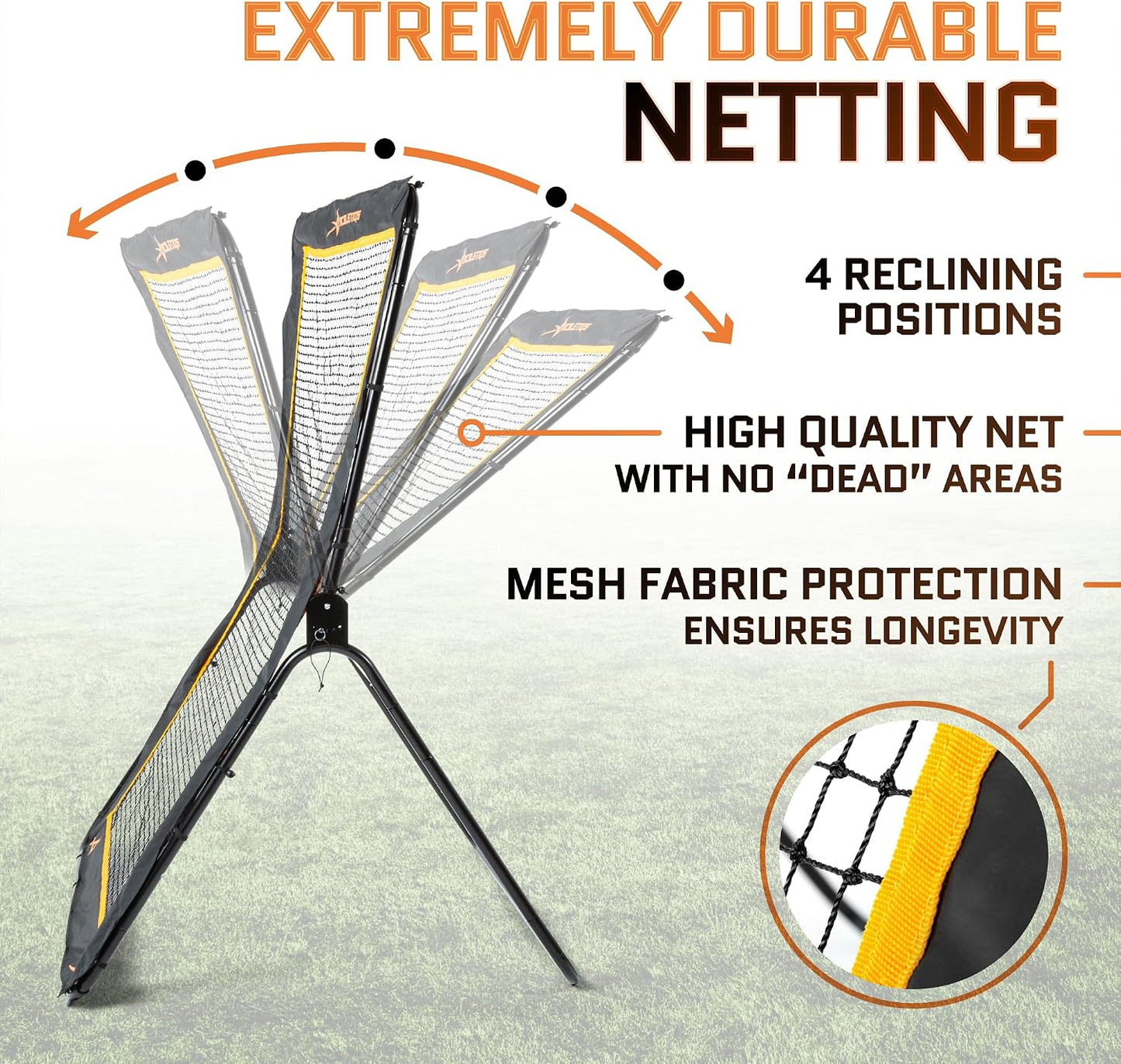 ACELETIQS Lacrosse Rebounder for Backyard 5x7 Feet Baseball Rebounder Volleyball Rebounder - Lacrosse Ball Pitchback, Throwback, Bounce Back Training Wall [Carry Bag Included]