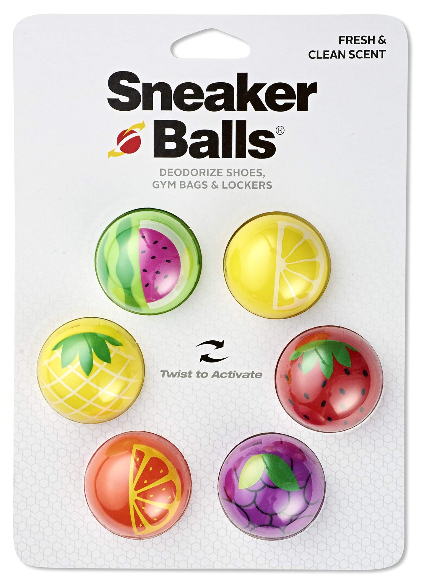 Sneaker Balls Odor-Fighting Shoe Fresheners, Eliminates Unpleasant Smells, Perfect For Sneakers, Gym Bags, Gear Bags, Drawers, Lockers, And More!, Football, 2 Pack