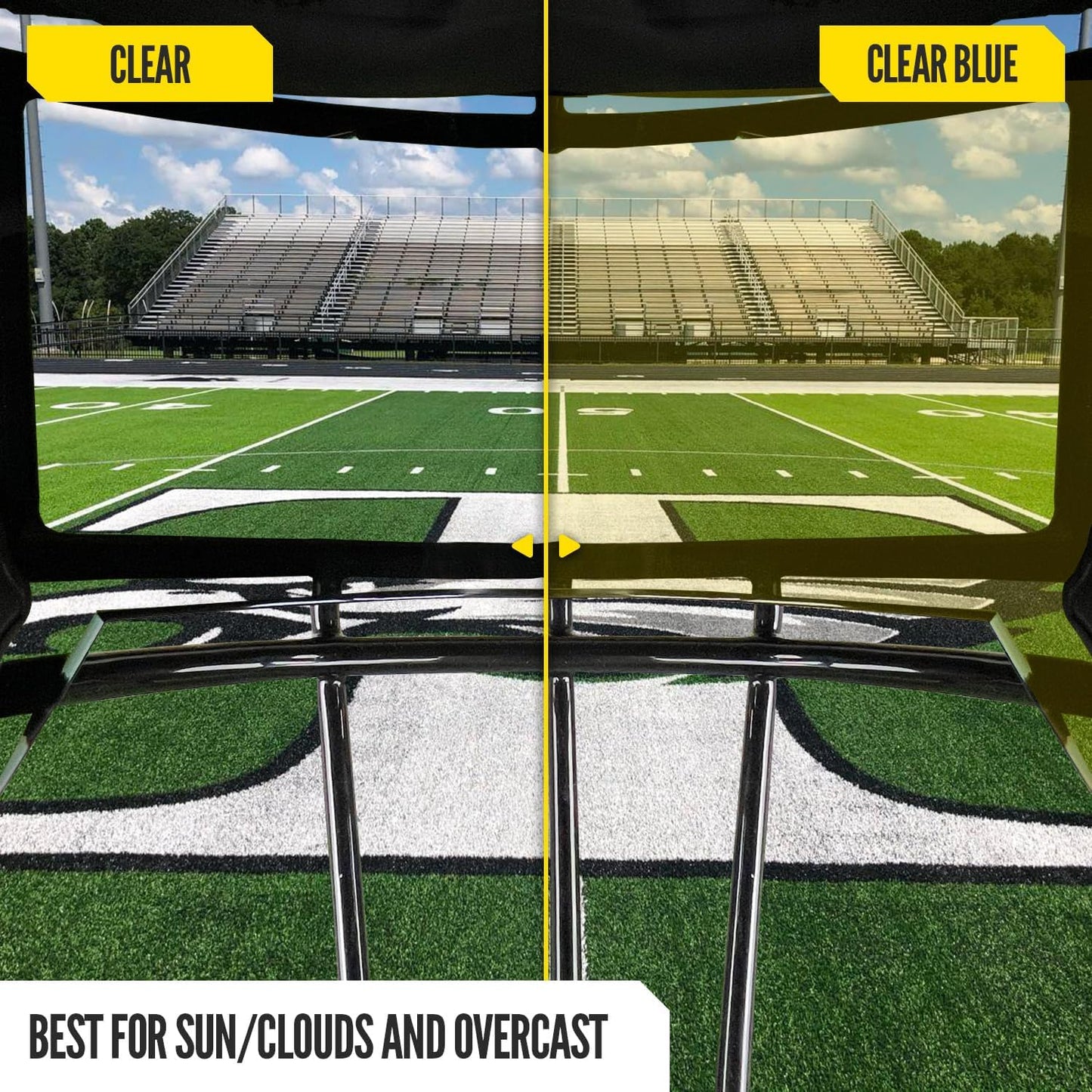 Nxtrnd VZR3 Football Visor, Curved Lens Technology, Fits Adult & Youth Football Helmets