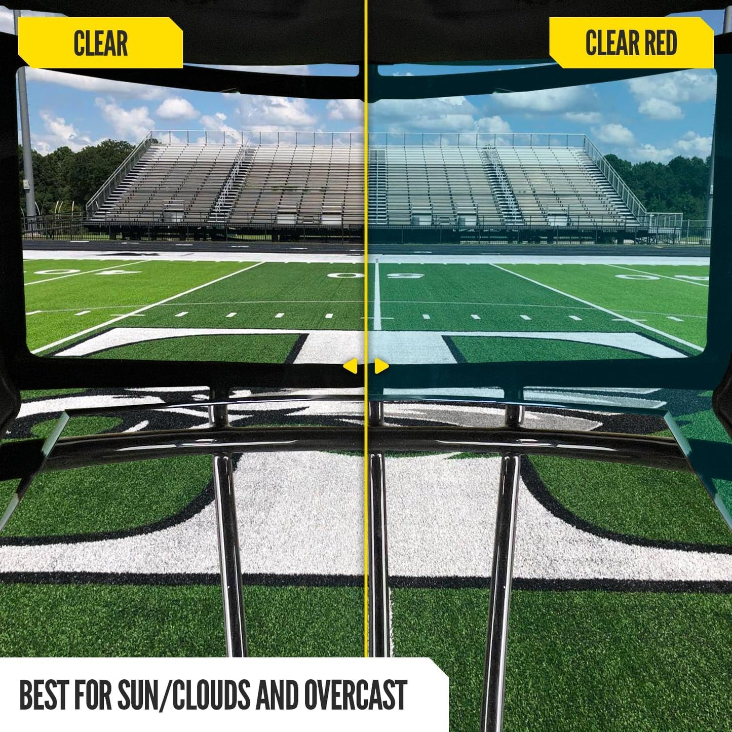 Nxtrnd VZR3 Football Visor, Curved Lens Technology, Fits Adult & Youth Football Helmets