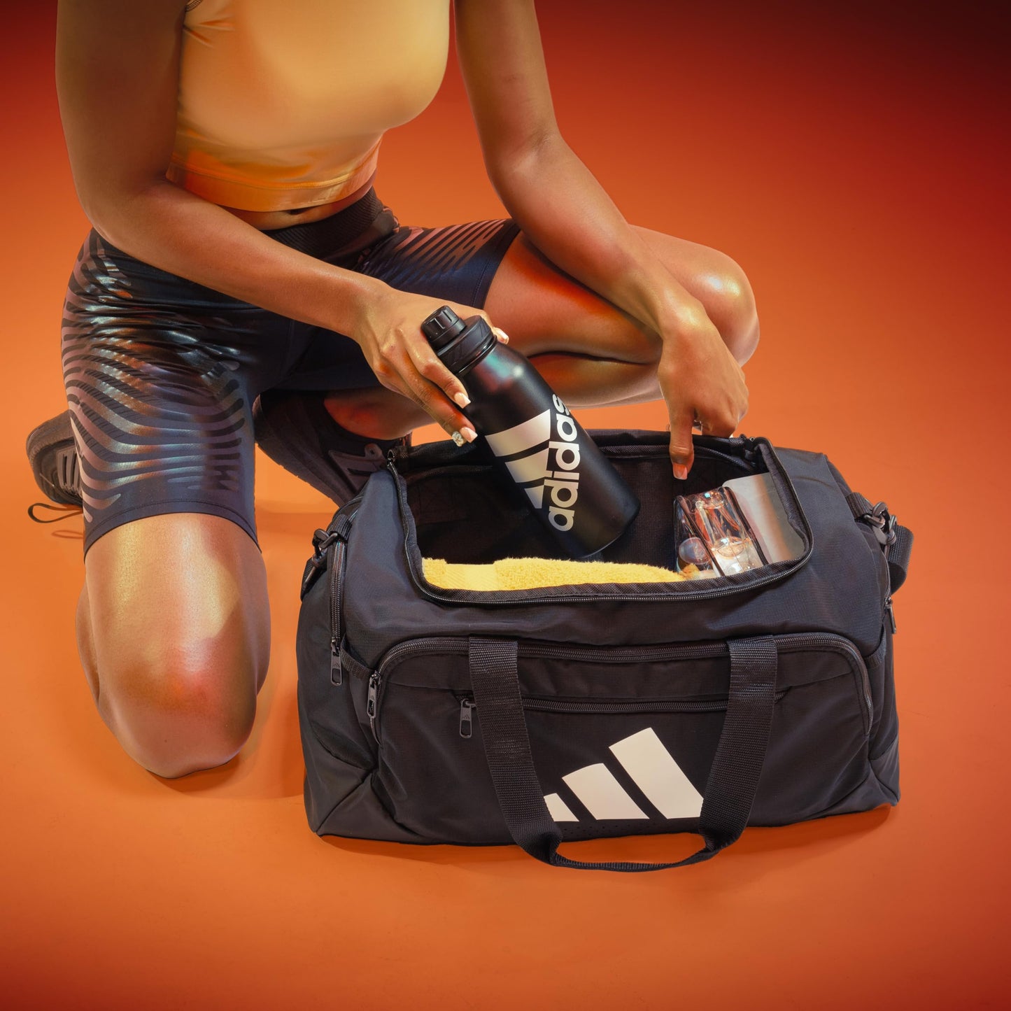 adidas Defender 5 Duffel Bag for Sports, Gym and Travel, Black, OSFA