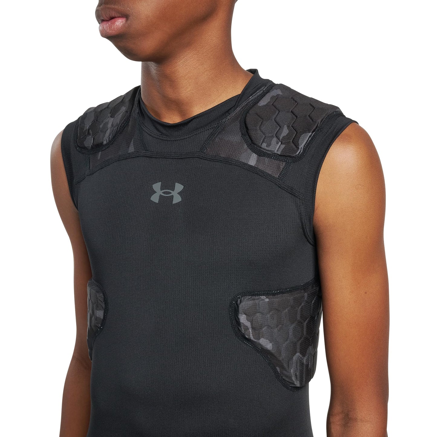 Under Armour Gameday Pro 5-Pad Youth Football Compression Shirt Protective Top