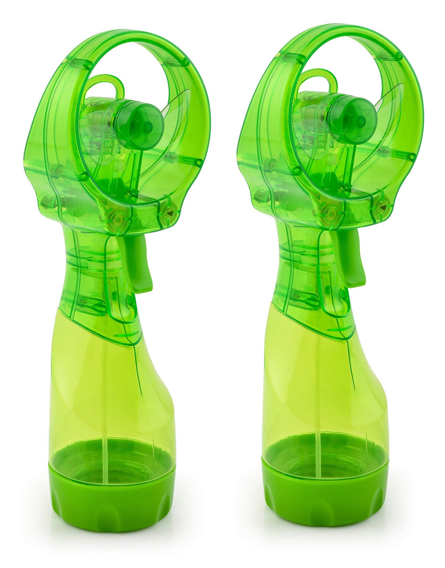 O2COOL Deluxe Handheld Battery Powered Water Misting Fan (Green)