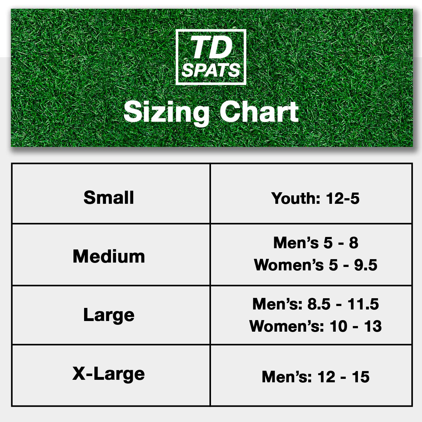 TD Spats Football Cleat Covers - Premium Wraps for Cleats | for Football, Soccer, Field Hockey, or Turf