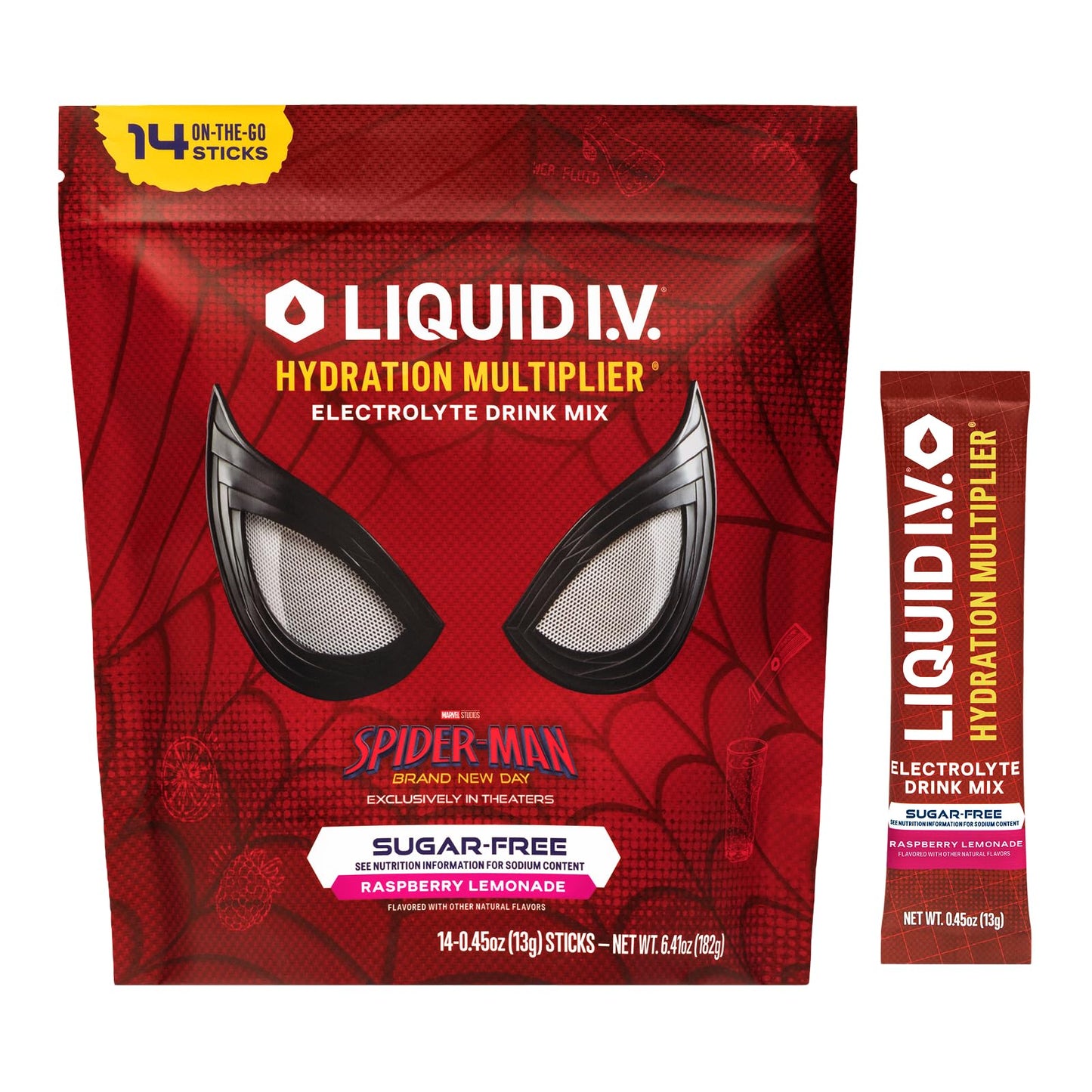 Liquid I.V.® Hydration Multiplier® Sugar-Free - Ring Pop Cherry | Electrolyte Powder Drink Mix | 1 Pack (14 Servings)
