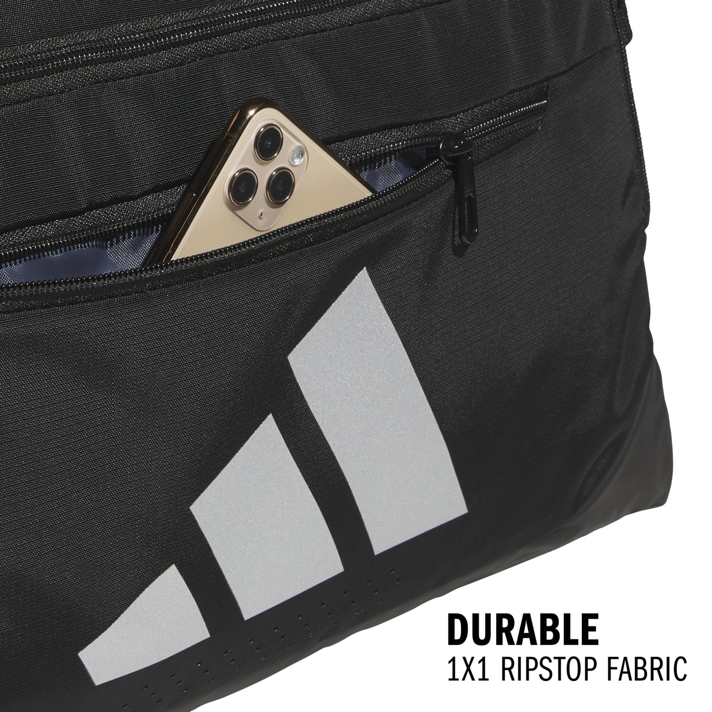 adidas Defender 5 Duffel Bag for Sports, Gym and Travel, Black, OSFA