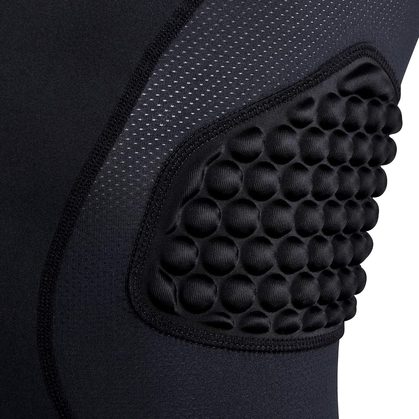 COOLOMG Mens Football Padded Compression Shirt Chest Rib Protector Baseball | Adult Heart Sternum Guard, 3-Pad Undershirt for Lacrosse Rugby Softball