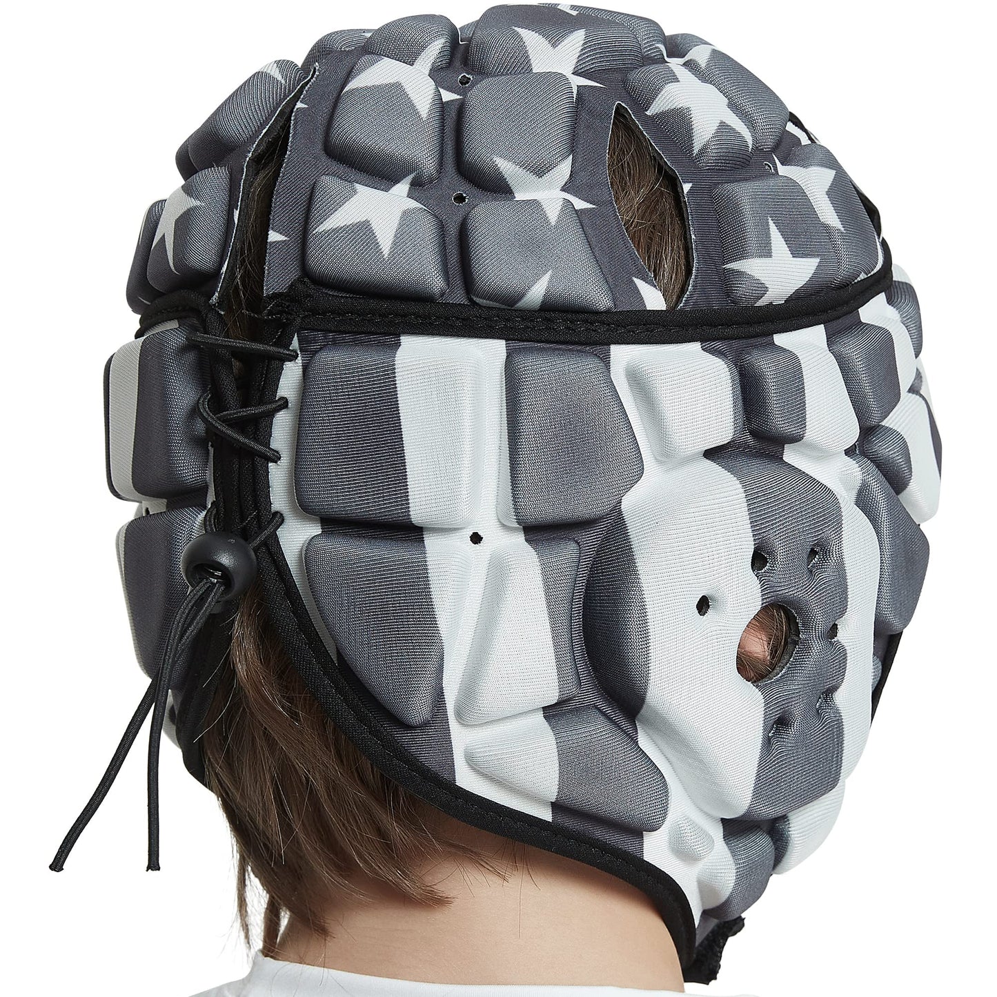COOLOMG Soft Shell Flag Football Helmet 7v7 Rugby Helmet Scrum Cap | Soft Padded Helmet Soccer Goalie Headgear Adjustable Head Protector for Youth Kids Adult